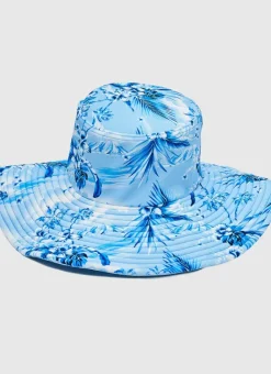 Kids Aqua Blu Lycra Bucket Hat