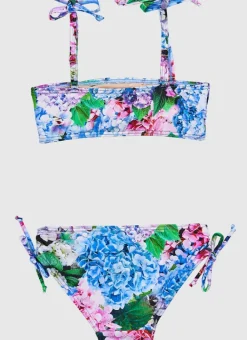 Kids Aqua Blu Frill Bikini Set