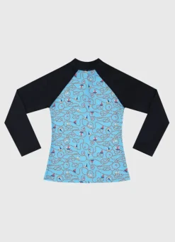 Kids/BOY Aqua Blu Long Sleeve Rash Vest
