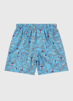 Kids/BOY Aqua Blu Lycra Boardshorts