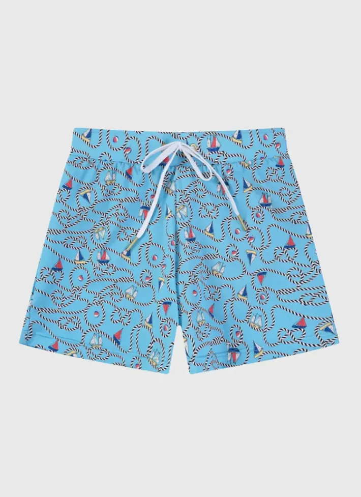 Kids/BOY Aqua Blu Lycra Swim Shorts