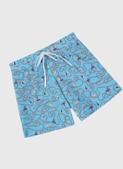 Kids/BOY Aqua Blu Lycra Swim Shorts
