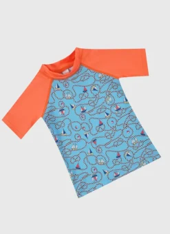 Kids/BOY Aqua Blu Short Sleeve Rash Vest