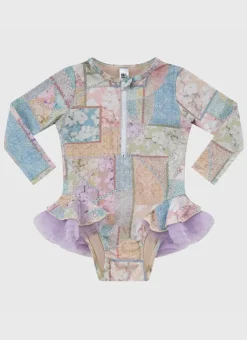 Kids Aqua Blu Long Sleeve One Piece