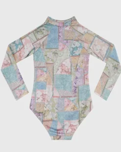 Kids Aqua Blu Long Sleeve One Piece
