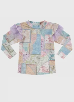 Kids Aqua Blu Long Sleeve Rash Vest