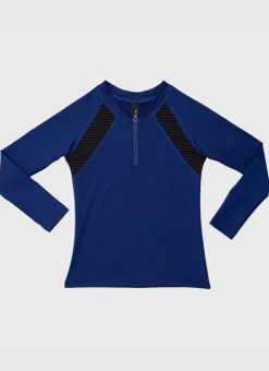 Kids/BOY Aqua Blu Building Blocks Long Sleeve Rash Vest