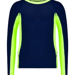 Kids Aqua Blu Building Blocks Long Sleeve Rash Vest