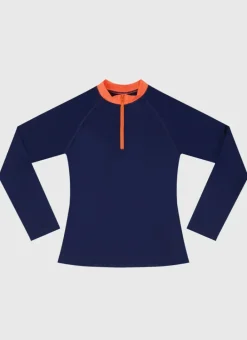 Kids/BOY Aqua Blu Building Blocks Long Sleeve Rash Vest
