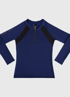 Kids Aqua Blu Building Blocks Long Sleeve Rash Vest