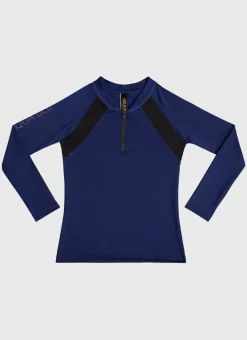 Kids Aqua Blu Building Blocks Long Sleeve Rash Vest