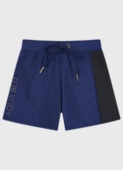 Kids/BOY Aqua Blu Building Blocks Lycra Swim Shorts