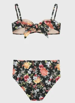 Kids Aqua Blu Bandeau Bikini Set