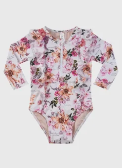Kids Aqua Blu Long Sleeve One Piece
