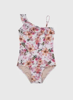 Kids Aqua Blu One Shoulder One Piece