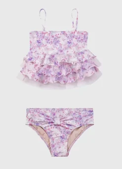 Kids Aqua Blu Halter Neck Bikini Set