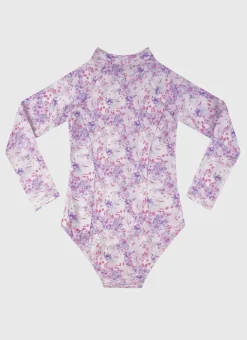 Kids Aqua Blu Long Sleeve One Piece