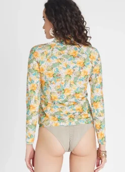 Women Aqua Blu Hayley Rash Guard