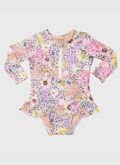 Kids Aqua Blu Long Sleeve One Piece