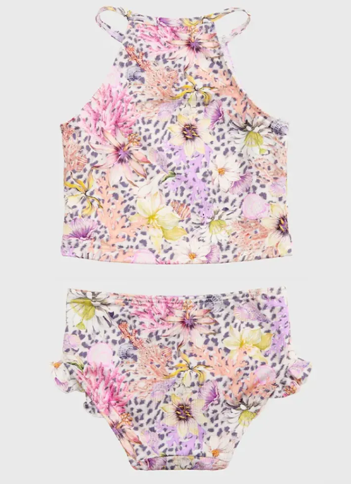 Kids Aqua Blu Tankini Set