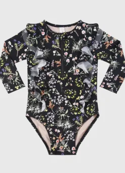 Kids Aqua Blu Long Sleeve One Piece