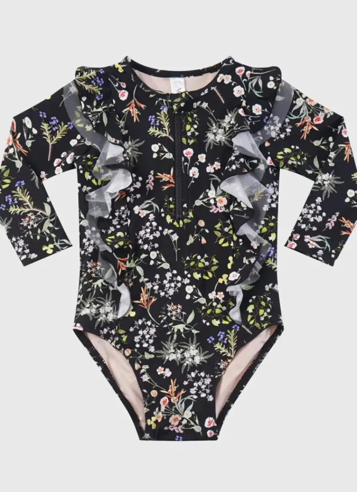 Kids Aqua Blu Long Sleeve One Piece