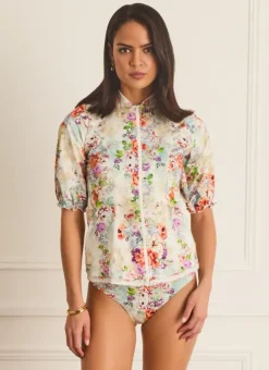 Women Aqua Blu Jillian Rash Guard (SAMPLE)