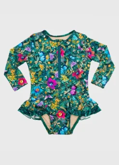 Kids Aqua Blu Long Sleeve One Piece
