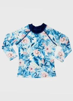 Kids Aqua Blu Long Sleeve Rash Vest (SAMPLE)