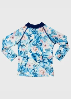 Kids Aqua Blu Long Sleeve Rash Vest (SAMPLE)