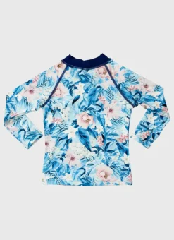 Kids/BOY Aqua Blu Long Sleeve Rash Vest