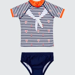 Kids Aqua Blu Rashie and Swim Nappy Set