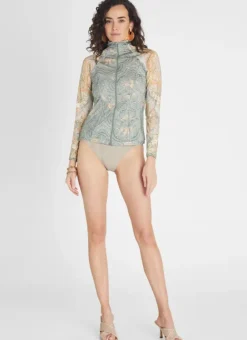Women Aqua Blu Hayley Rash Guard
