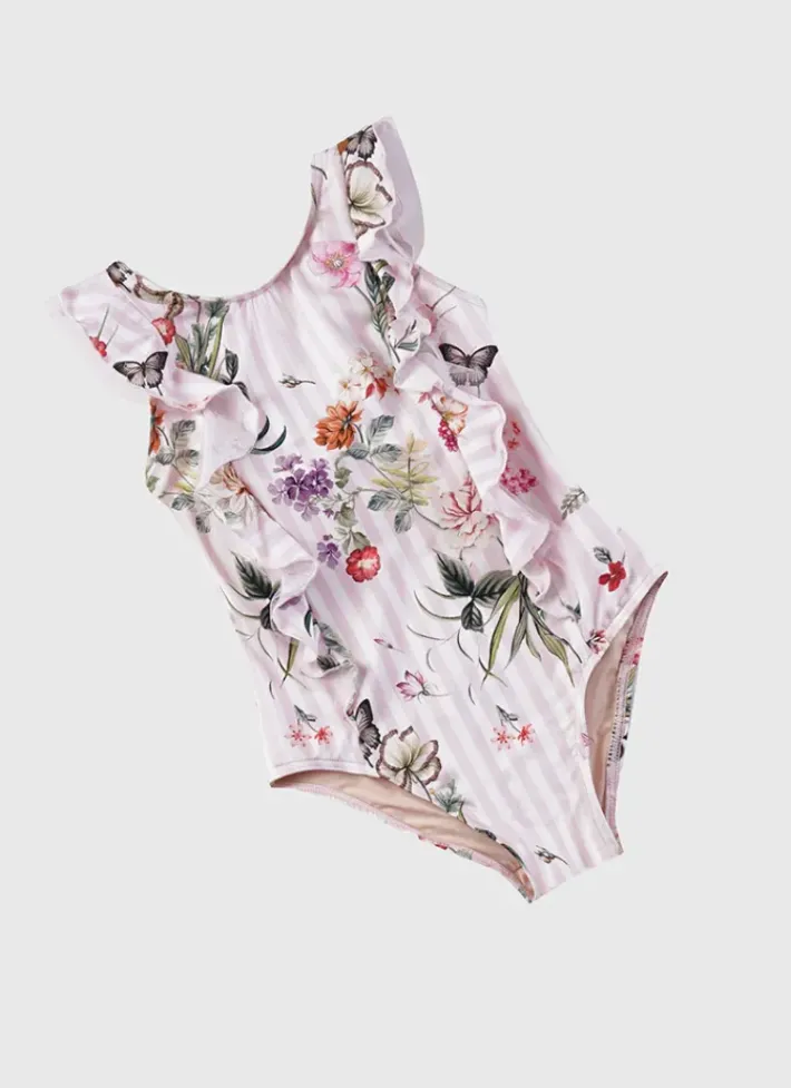 Kids Aqua Blu Frill One Piece