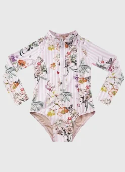Kids Aqua Blu Long Sleeve One Piece