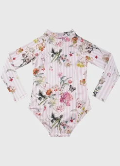 Kids Aqua Blu Long Sleeve One Piece