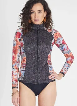 Women Aqua Blu Hayley Rash Guard