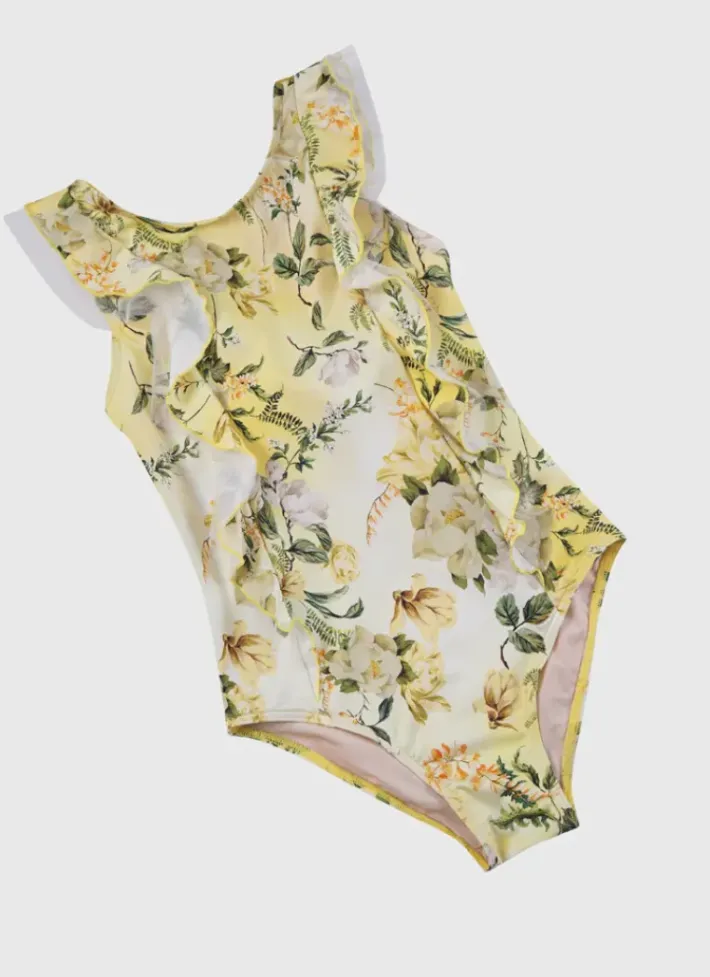 Kids Aqua Blu Frill One Piece