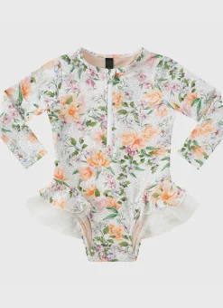 Kids Aqua Blu Long Sleeve One Piece