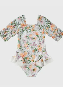 Kids Aqua Blu Short Sleeve Puff One Piece