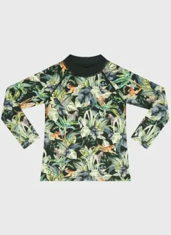 Kids/BOY Aqua Blu Labyrinth Long Sleeve Rash Vest