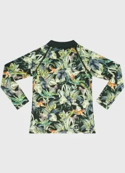 Kids/BOY Aqua Blu Labyrinth Long Sleeve Rash Vest