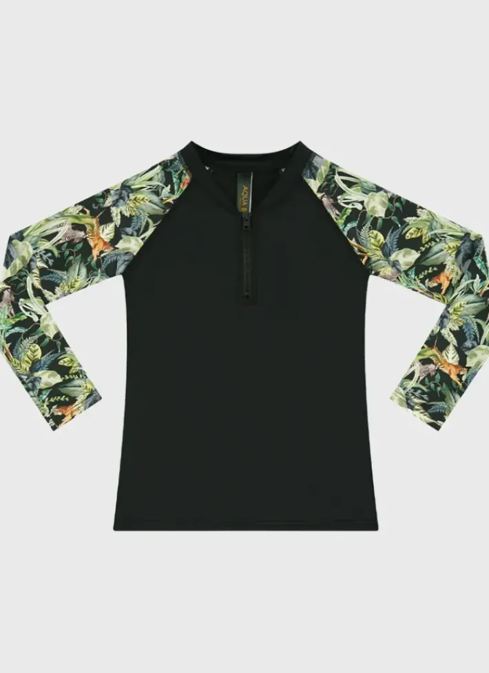 Kids/BOY Aqua Blu Long Sleeve Rash Vest