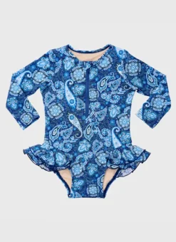 Kids Aqua Blu Long Sleeve One Piece
