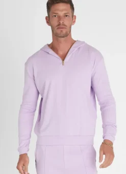 Women Aqua Blu Lavender Hoodie