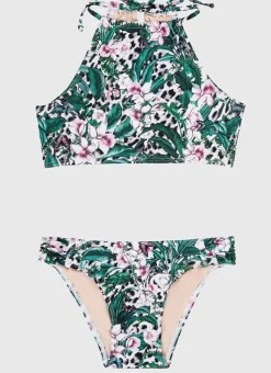 Kids Aqua Blu Lily Halter Bikini Set