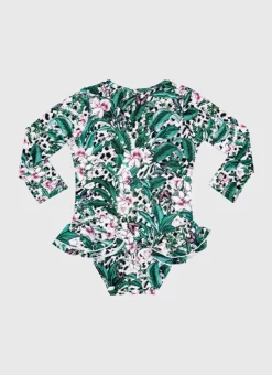 Kids Aqua Blu Long Sleeve One Piece