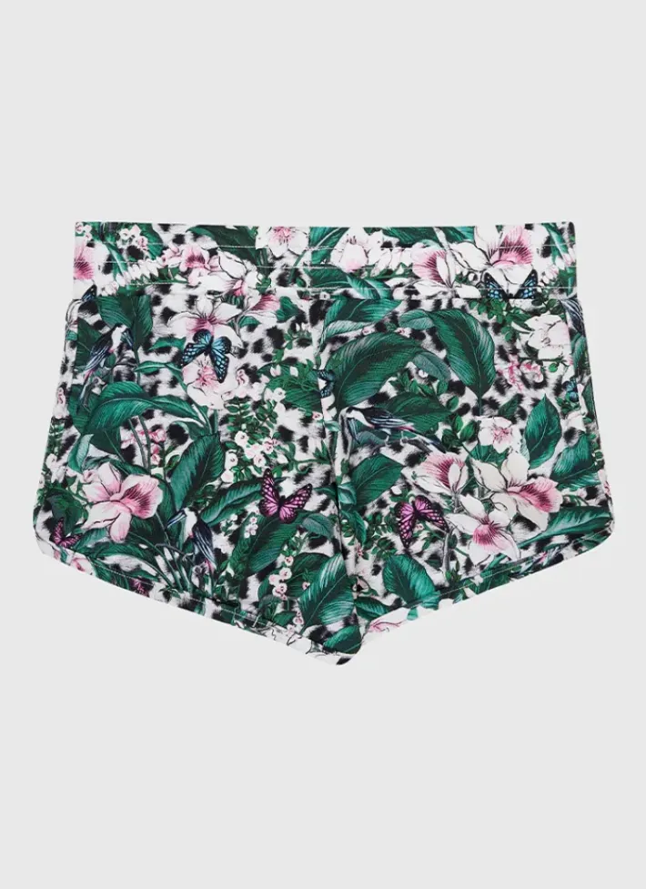 Kids Aqua Blu Lily Lycra Boardshorts