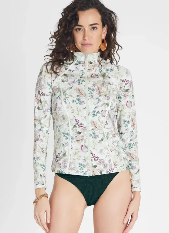 Women Aqua Blu Hayley Rash Guard