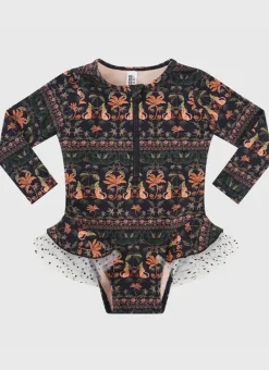 Kids Aqua Blu Long Sleeve One Piece